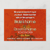 Save the Date - Wirbel - individuell angepasst Ankündigungspostkarte (Rückseite)