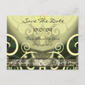 Save the Date wirbelnde Cala Lily Postkarte (Vorderseite)