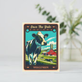 Save The Date | Wisconsin Einladung Postkarte (Stehend Vorderseite)