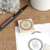 Save the Date Wreath DIY Wedding Rubber Briefmarke Gummistempel