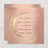 Save the Date Wreath Peach Lmon Golden Circles (Vorne/Hinten)