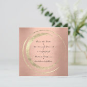 Save the Date Wreath Peach Lmon Golden Circles (Stehend Vorderseite)