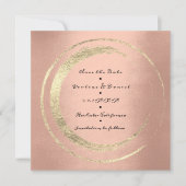 Save the Date Wreath Peach Lmon Golden Circles (Vorderseite)