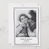 Save The Date wunderliche moderne Foto-Hochzeitska (Vorderseite)