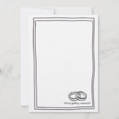 Save The Date wunderliche moderne Foto-Hochzeitska (Rückseite)