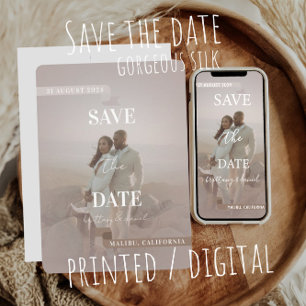 Save the Date - wunderschöne Schokoladenfarbe aus Einladung