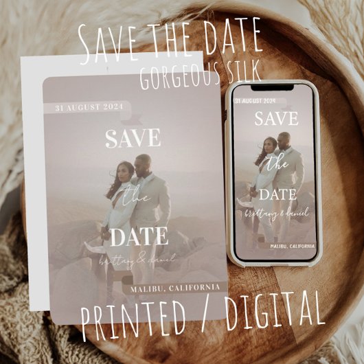 Save the Date - wunderschöne Schokoladenfarbe aus  Einladung