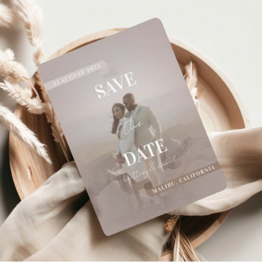 Save the Date - wunderschöne Schokoladenfarbe aus Einladung