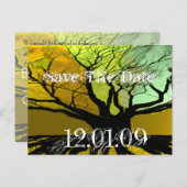 Save the Date - Wurzeln Ankündigungspostkarte (Vorne/Hinten)