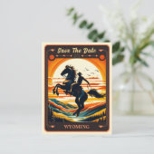 Save The Date | Wyoming Invitation Postcard Postkarte (Stehend Vorderseite)
