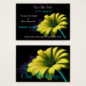 Save the Date Yellow Daisy (Vorne & Hinten)