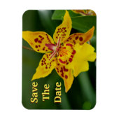 Save the Date Yellow Orchid Magnet (Vertikal)
