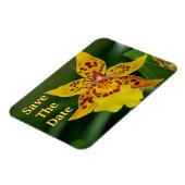 Save the Date Yellow Orchid Magnet (Linke Seite)