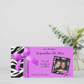 Save the Date Zebra-Zebra-Edelsteine (Stehend Vorderseite)