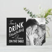 Save the Date - Zeit, Champagner zu trinken (Stehend Vorderseite)