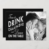 Save the Date - Zeit, Champagner zu trinken (Vorne/Hinten)