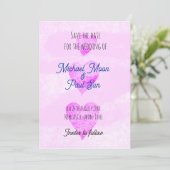 Save the Date zeitgenössische Hochzeitsankündigung Einladung (Stehend Vorderseite)