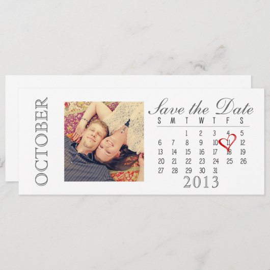 Save the Date Zeitplan: Oktober 2013 (Vorne/Hinten)