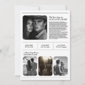 Save the Date Zeitungs-Western Hochzeit (Rückseite)