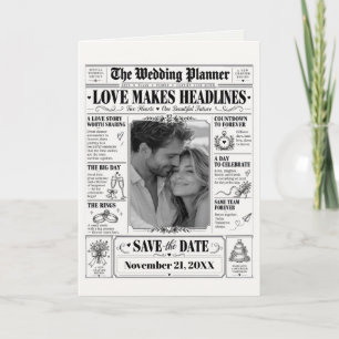 Save The Date Zeitungsanzeige Karte
