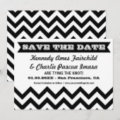 Save the Date Zickzack Hochzeitskarten (Vorne/Hinten)