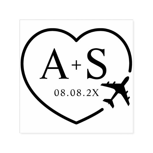 Save the Date Zielflughafen Permastempel (Design)