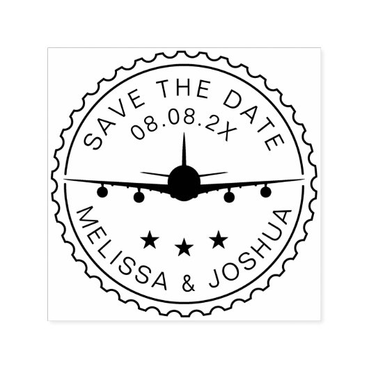 Save the Date Zielflughafen Permastempel (Design)