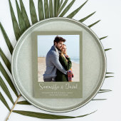 Save the Date Zielort Foto Elegant Palm Verlass