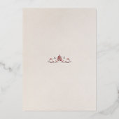 Save the Date Ziergoldenmuskulatur Folieneinladung (Rückseite)