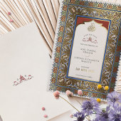 Save the Date Ziergoldenmuslime Folieneinladung