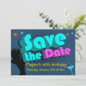 Save the Date Zurück zur 80er-Party Einladung (Stehend Vorderseite)