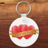 Save the Date zwei Herzen Schlüsselanhänger (Vorderseite)