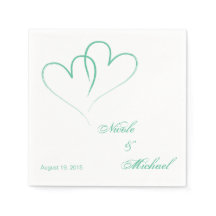 Save the Date - Zwei Herzen verflochten Minze