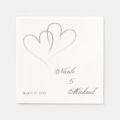 Save the Date - Zwei Herzen verflochten Serviette (Vorderseite)