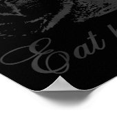 Save the environment eat plastic silly cat meme poster (Ecke)