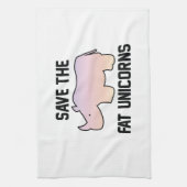Save The Fat Unicorns Geschirrtuch (Vertikal)