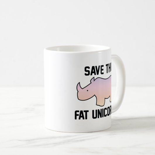 Save The Fat Unicorns Kaffeetasse (VorderseiteRechts)