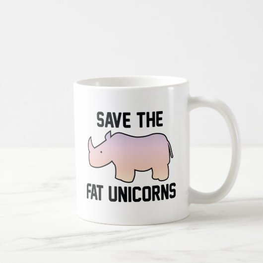 Save The Fat Unicorns Kaffeetasse (Rechts)