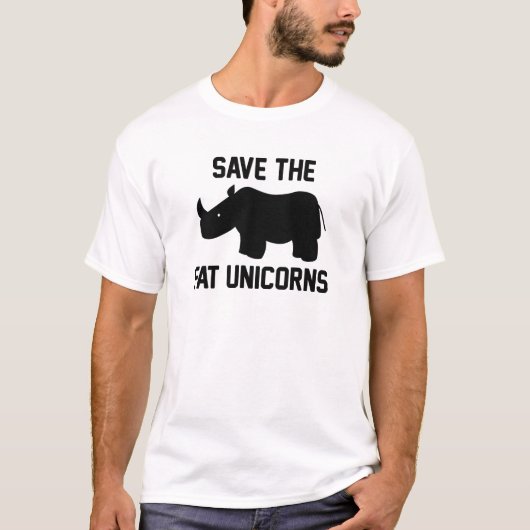 Save The Fat Unicorns T-Shirt (Vorderseite)