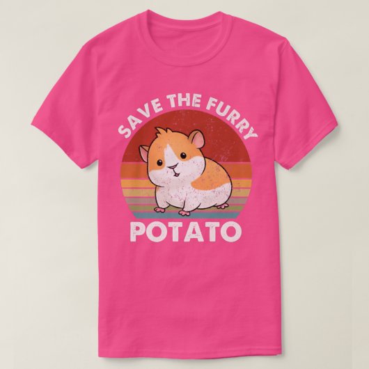 Save The Furry Potato Funny Guinea Pig Premium T-Shirt (Design vorne)