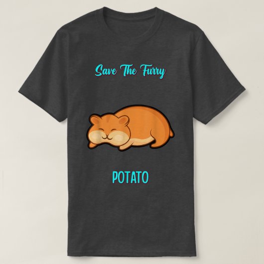 Save The Furry Potato Guinea Pig Funny Humor Quote T-Shirt (Design vorne)