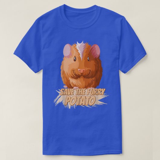 Save The Furry Potato Guinea Pig Sarcastic Funny 5 T-Shirt (Design vorne)