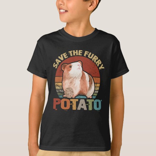 Save The Furry Potato Guinea Pig T-Shirt (Vorderseite)