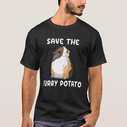 Save The Furry Potato Guinea Pig T-Shirt (Vorderseite)