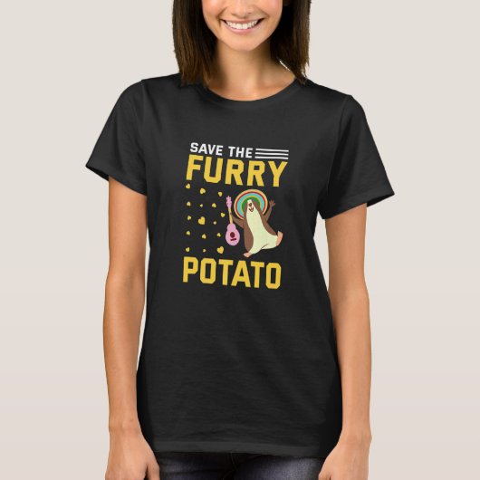 Save The Furry Potato  Guinea Pig T-Shirt (Vorderseite)