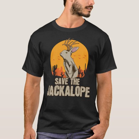 Save The Jackalope Mythical Mystical Creature Clas T-Shirt (Vorderseite)
