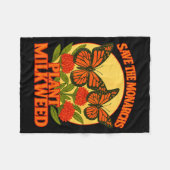 Save The Monarchs Plant Some Milkweed Butterfly Gi Fleecedecke (Vorderseite (Horizontal))