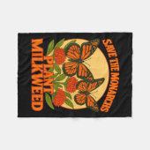 Save The Monarchs Plant Some Milkweed Butterfly Gi Fleecedecke (Vorderseite (Horizontal))