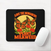 Save The Monarchs Plant Some Milkweed Butterfly Gi Mousepad (Mit Mouse)