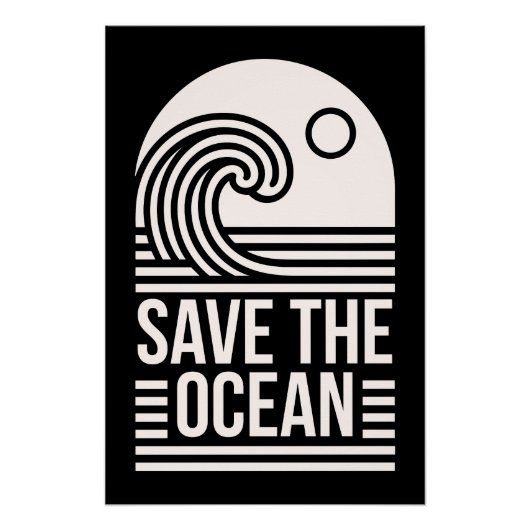 Save the ocean protection conservation volunteer poster (Vorderseite)